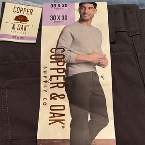 NWT Copper & Oak Men's Dark Gray Cargo Pants 30x30